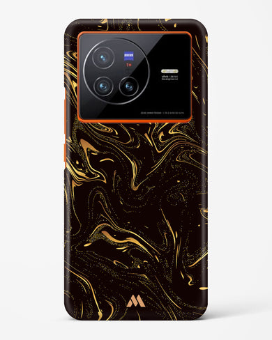 Black Gold Marble Hard Case Phone Cover-(Vivo)