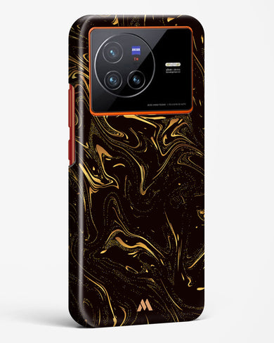 Black Gold Marble Hard Case Phone Cover-(Vivo)