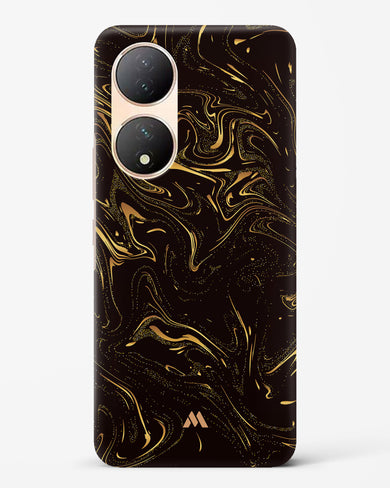 Black Gold Marble Hard Case Phone Cover-(Vivo)