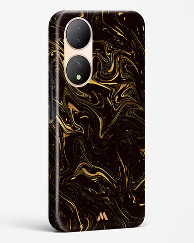 Black Gold Marble Hard Case Phone Cover-(Vivo)