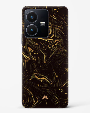 Black Gold Marble Hard Case Phone Cover-(Vivo)