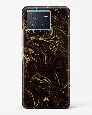 Black Gold Marble Hard Case Phone Cover-(Vivo)