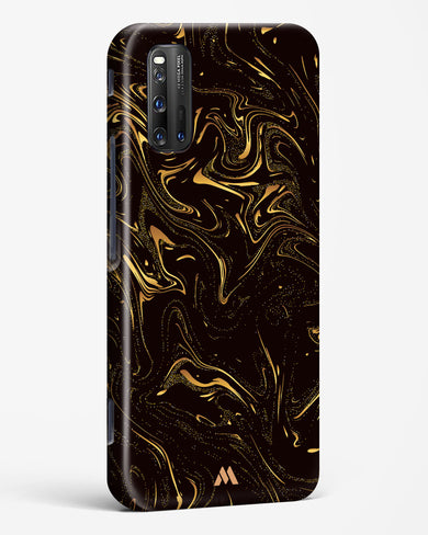 Black Gold Marble Hard Case Phone Cover-(Vivo)