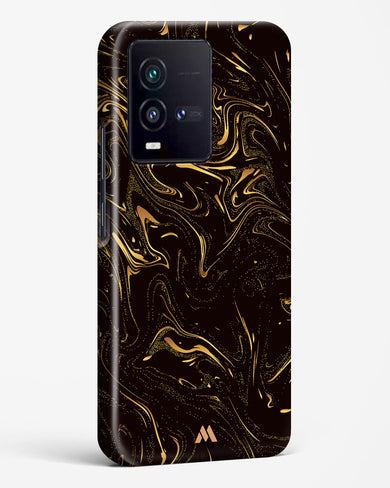 Black Gold Marble Hard Case Phone Cover-(Vivo)