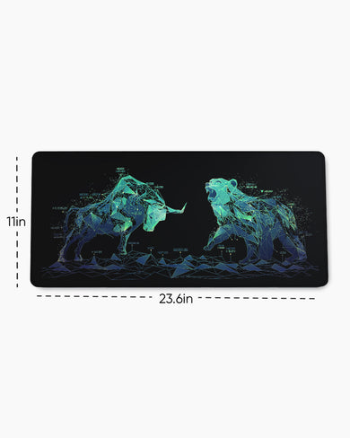 Crypto Bull and Bear End EdgeGuard Desk Mat