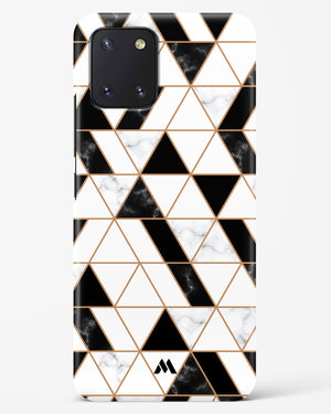 Black on White Patchwork Marble Hard Case Phone Cover-(Samsung)