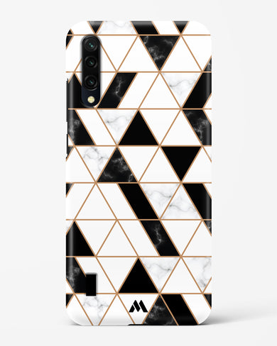 Black on White Patchwork Marble Hard Case Phone Cover (Xiaomi)