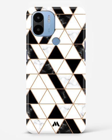 Black on White Patchwork Marble Hard Case Phone Cover (Xiaomi)