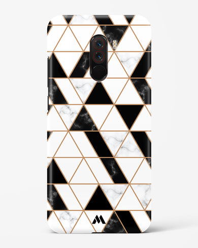 Black on White Patchwork Marble Hard Case Phone Cover (Xiaomi)
