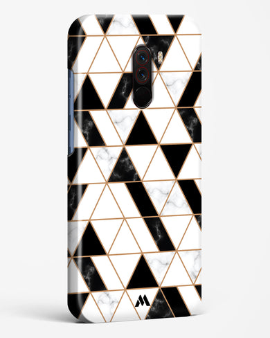 Black on White Patchwork Marble Hard Case Phone Cover (Xiaomi)