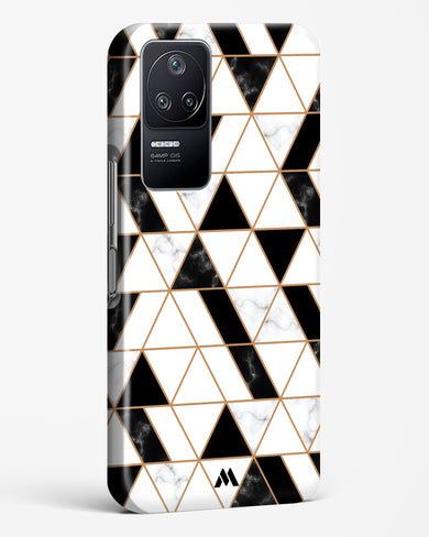 Black on White Patchwork Marble Hard Case Phone Cover-(Xiaomi)