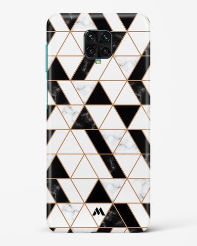 Black on White Patchwork Marble Hard Case Phone Cover (Xiaomi)
