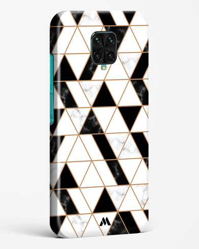 Black on White Patchwork Marble Hard Case Phone Cover (Xiaomi)