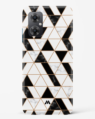 Black on White Patchwork Marble Hard Case Phone Cover-(Xiaomi)