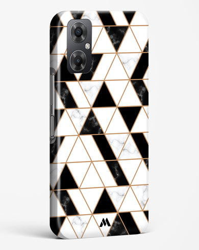 Black on White Patchwork Marble Hard Case Phone Cover-(Xiaomi)