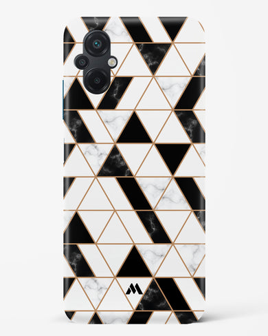 Black on White Patchwork Marble Hard Case Phone Cover-(Xiaomi)