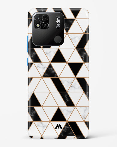 Black on White Patchwork Marble Hard Case Phone Cover-(Xiaomi)