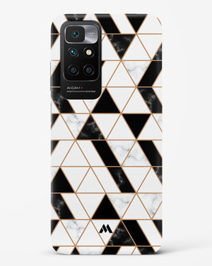 Black on White Patchwork Marble Hard Case Phone Cover-(Xiaomi)