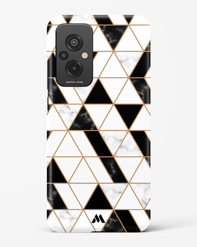 Black on White Patchwork Marble Hard Case Phone Cover (Xiaomi)