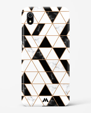 Black on White Patchwork Marble Hard Case Phone Cover-(Xiaomi)