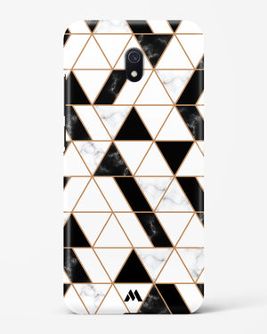 Black on White Patchwork Marble Hard Case Phone Cover (Xiaomi)