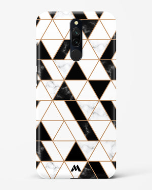 Black on White Patchwork Marble Hard Case Phone Cover (Xiaomi)