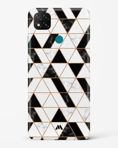 Black on White Patchwork Marble Hard Case Phone Cover-(Xiaomi)