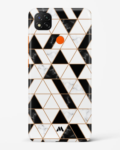 Black on White Patchwork Marble Hard Case Phone Cover (Xiaomi)