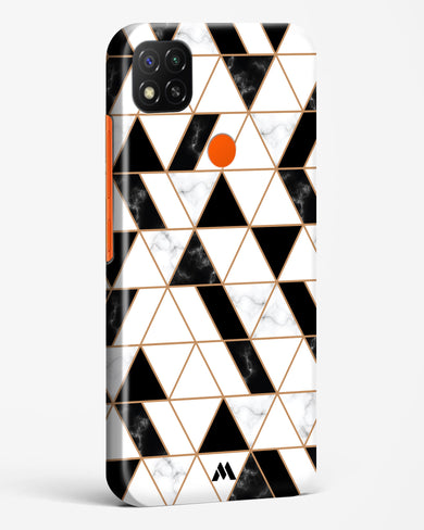 Black on White Patchwork Marble Hard Case Phone Cover (Xiaomi)