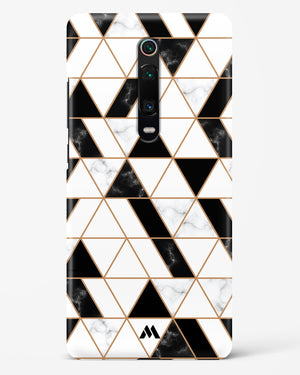 Black on White Patchwork Marble Hard Case Phone Cover (Xiaomi)