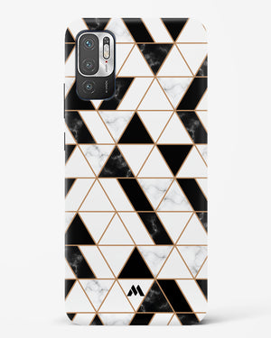 Black on White Patchwork Marble Hard Case Phone Cover (Xiaomi)