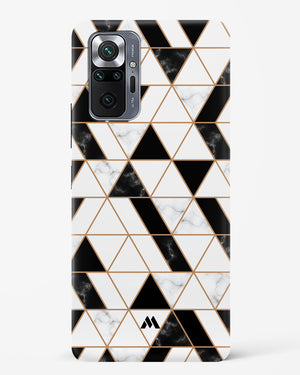 Black on White Patchwork Marble Hard Case Phone Cover (Xiaomi)