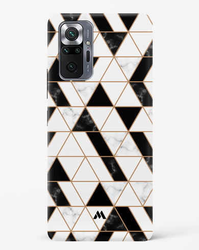 Black on White Patchwork Marble Hard Case Phone Cover-(Xiaomi)