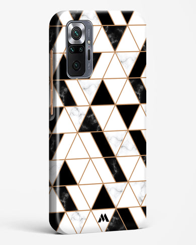 Black on White Patchwork Marble Hard Case Phone Cover-(Xiaomi)