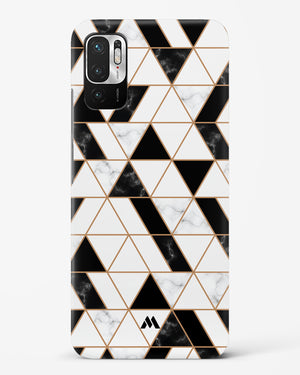 Black on White Patchwork Marble Hard Case Phone Cover-(Xiaomi)