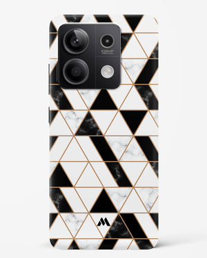 Black on White Patchwork Marble Hard Case Phone Cover (Xiaomi)