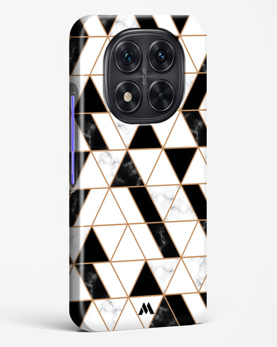 Black on White Patchwork Marble Hard Case Phone Cover (Xiaomi)