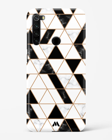 Black on White Patchwork Marble Hard Case Phone Cover (Xiaomi)