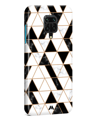 Black on White Patchwork Marble Hard Case Phone Cover (Xiaomi)