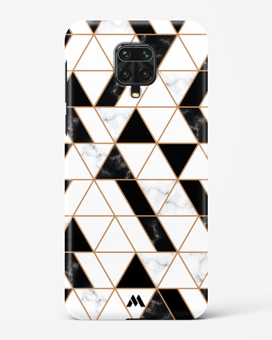 Black on White Patchwork Marble Hard Case Phone Cover (Xiaomi)