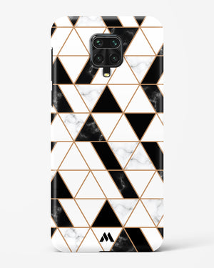 Black on White Patchwork Marble Hard Case Phone Cover-(Xiaomi)