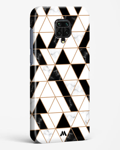Black on White Patchwork Marble Hard Case Phone Cover (Xiaomi)