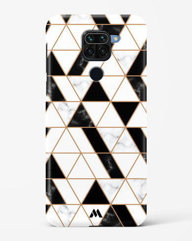 Black on White Patchwork Marble Hard Case Phone Cover (Xiaomi)
