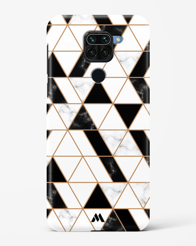 Black on White Patchwork Marble Hard Case Phone Cover-(Xiaomi)