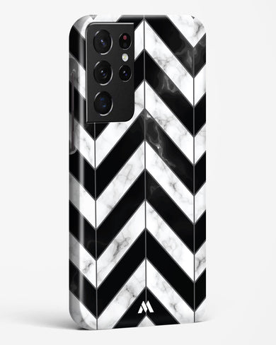 Warrior Stripe Marble Hard Case Phone Cover-(Samsung)