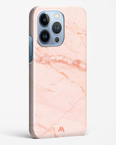 Rose Quartz on Marble Hard Case Phone Cover-(Apple)