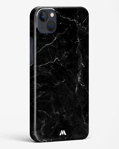 Marquina Black Marble Hard Case Phone Cover-(Apple)