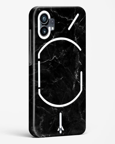 Marquina Black Marble Hard Case Phone Cover-(Nothing)