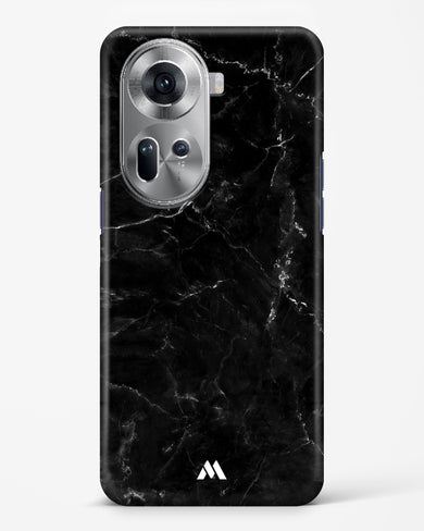 Marquina Black Marble Hard Case Phone Cover-(Oppo)