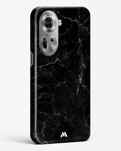 Marquina Black Marble Hard Case Phone Cover-(Oppo)